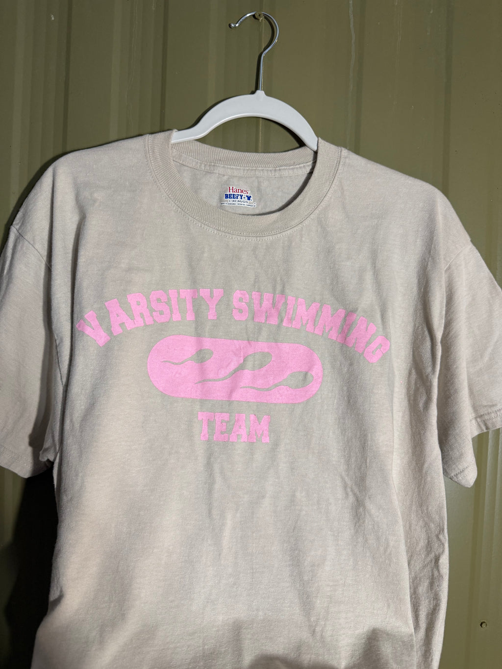 Militant Menace ‘Varsity Swim’ Cream Tee