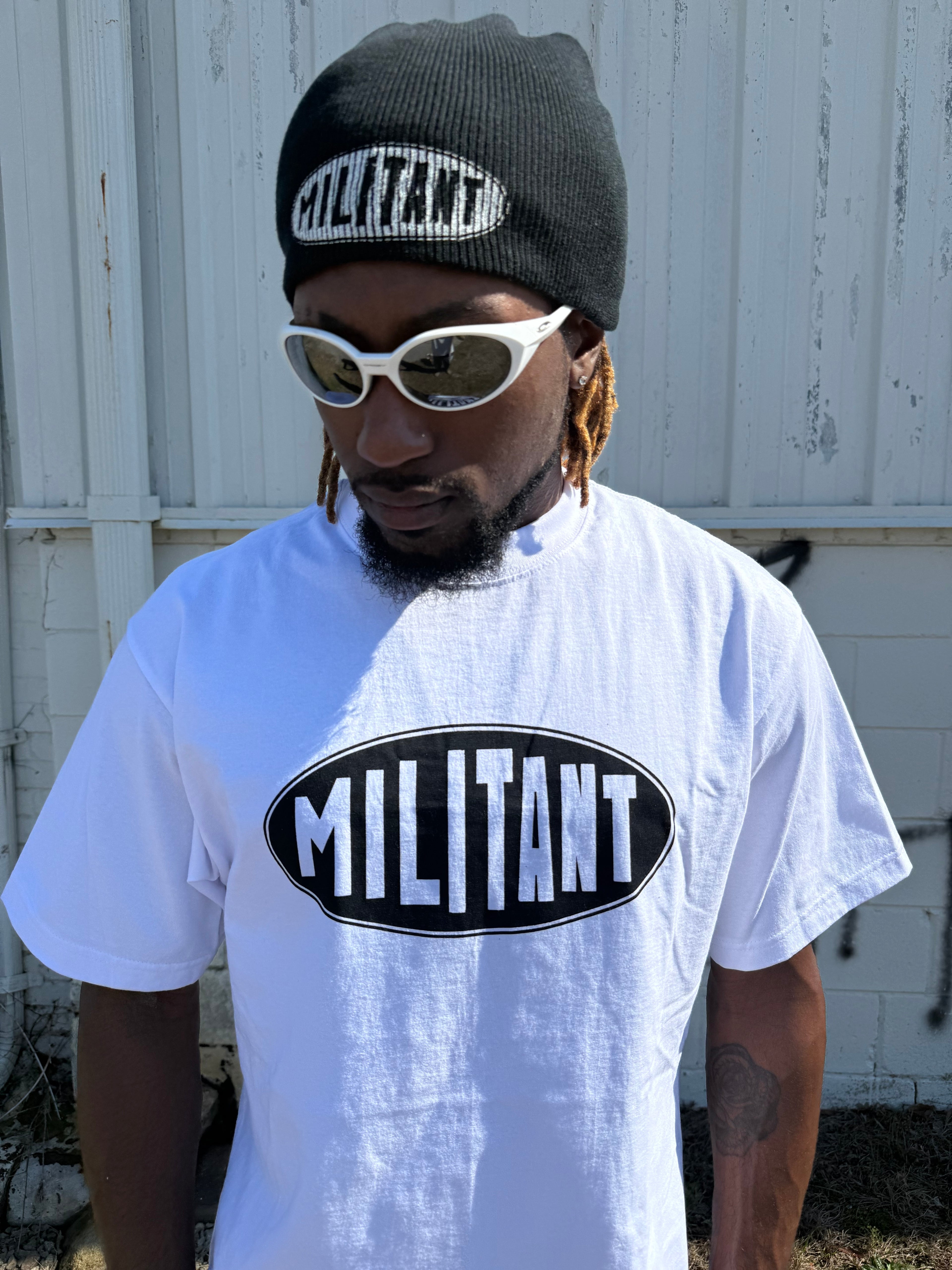 Militant Oval Uniform Tee White