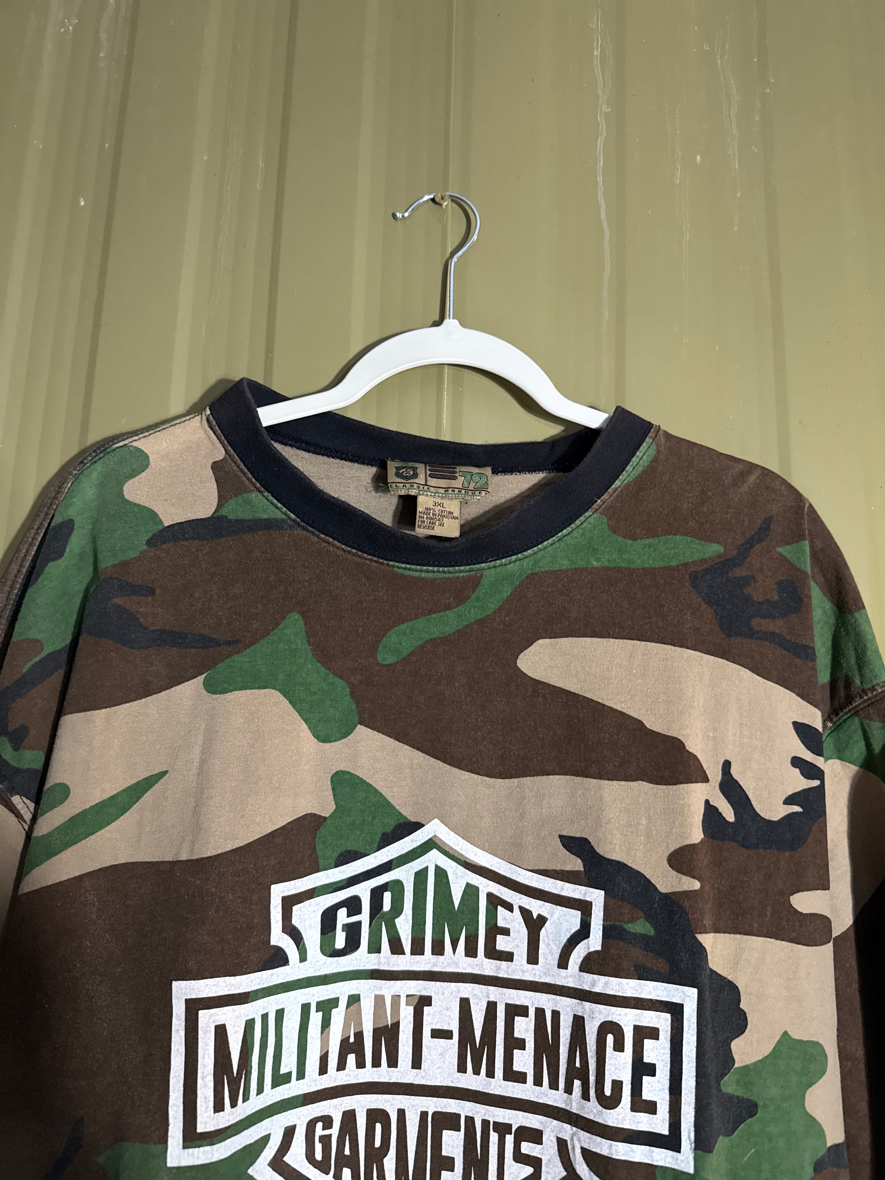 Militant Menace ‘GRIMEY’ Fatigue Camo Tee