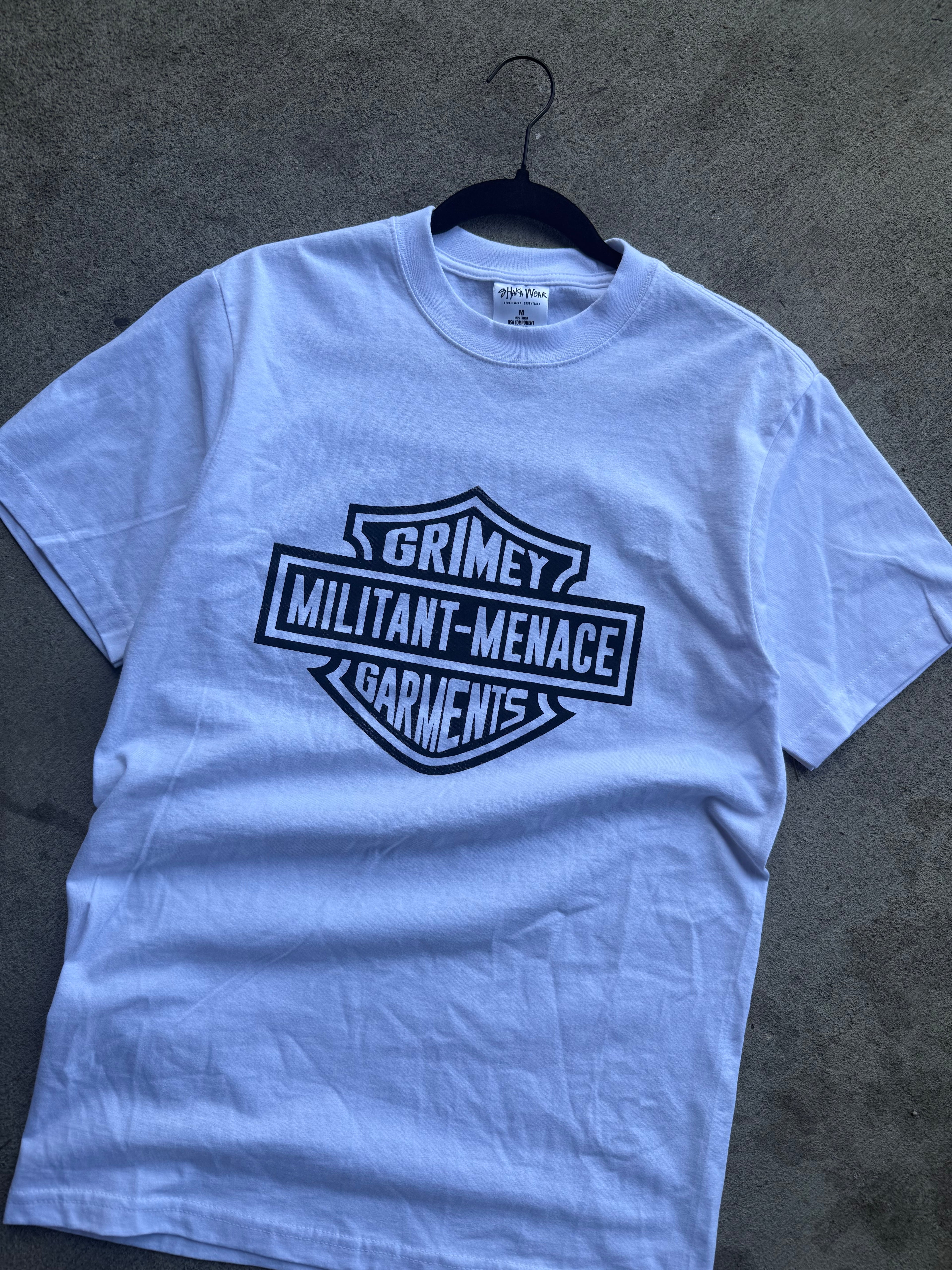 Militant Grimey Garments Tee White