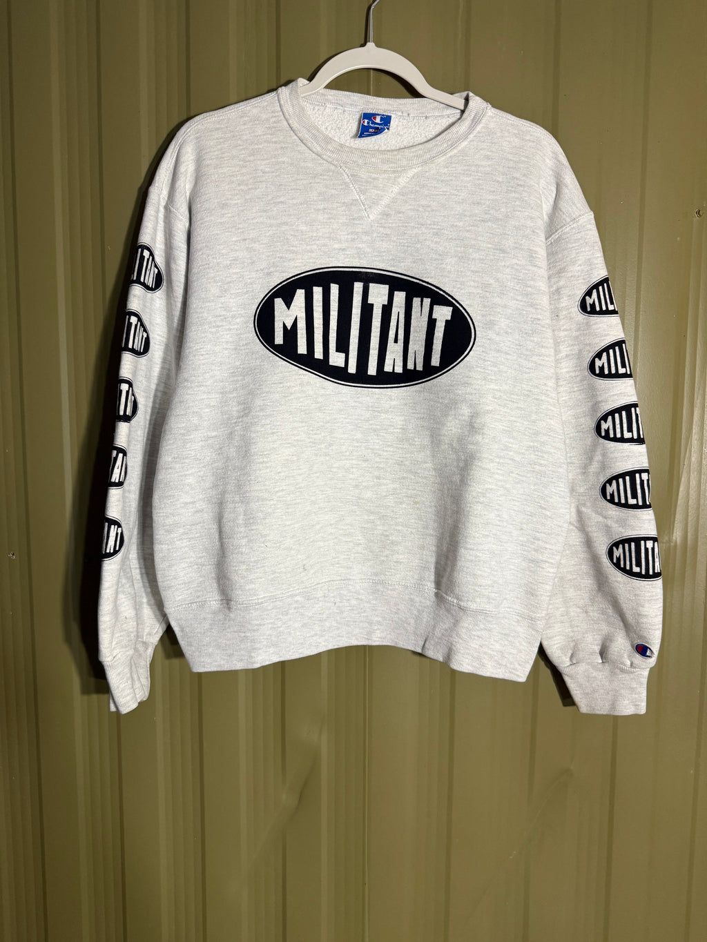 Militant ‘Oval’ Distressed Vintage Crew 1/1