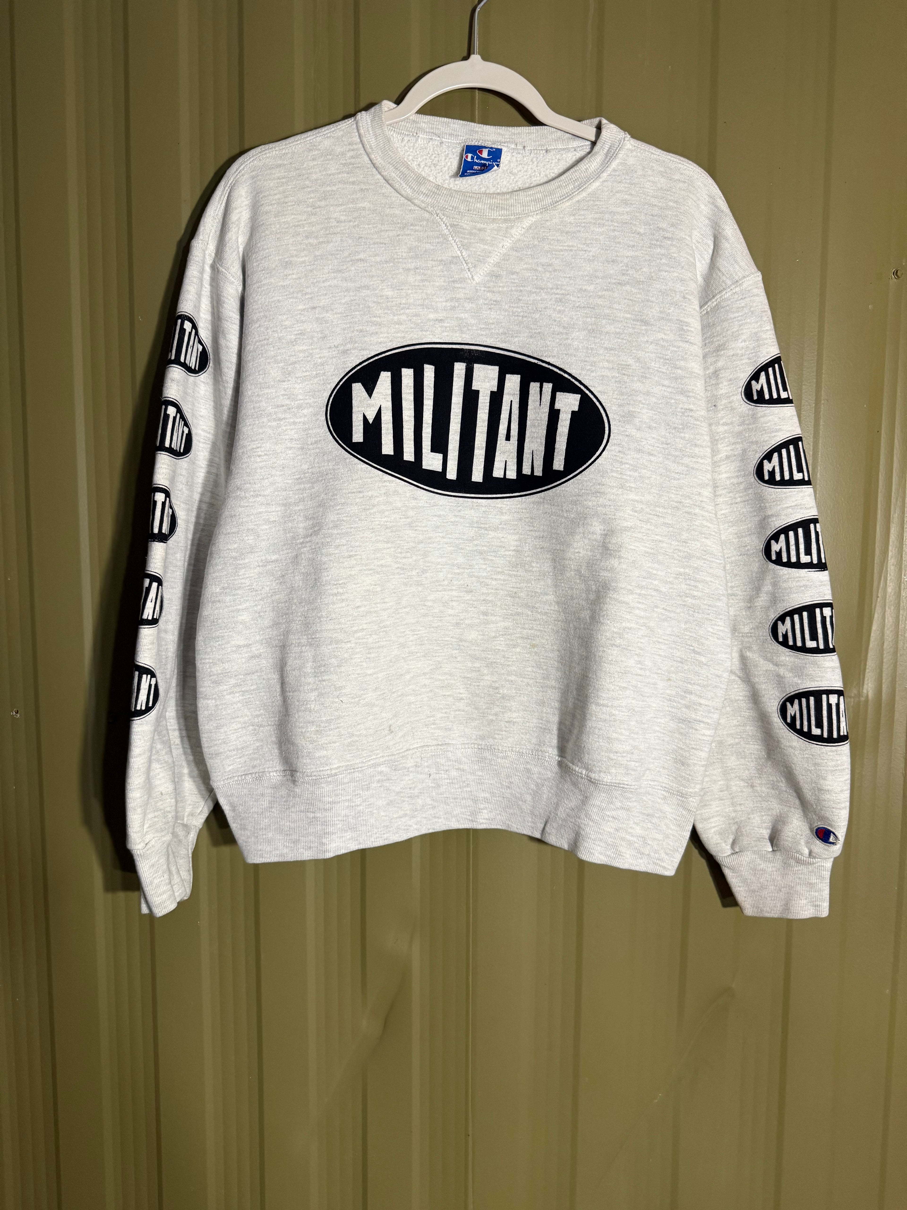 Militant ‘Oval’ Distressed Vintage Crew 1/1