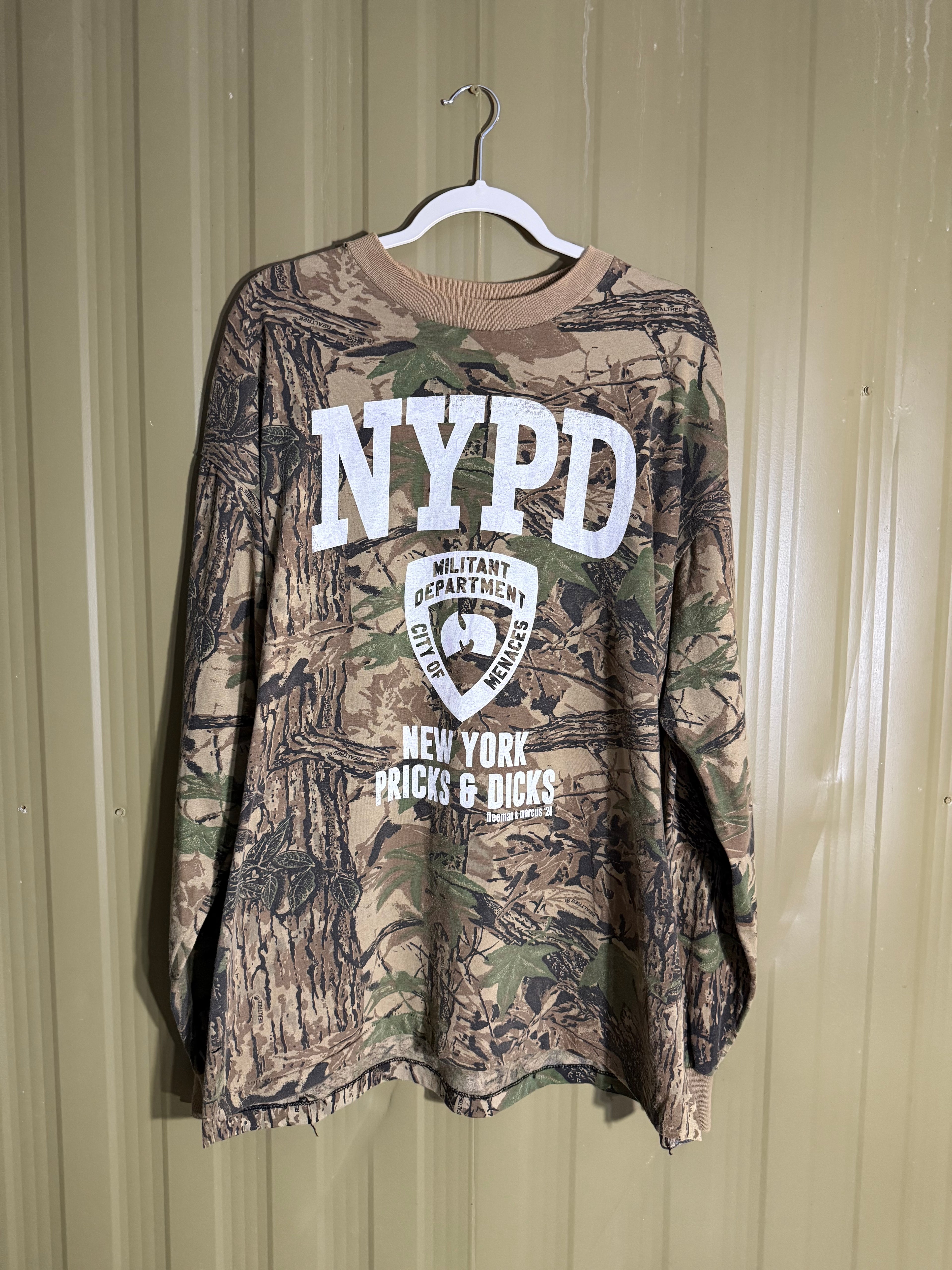 Militant Menace ‘NYPD’ Camo Longsleeve Tee