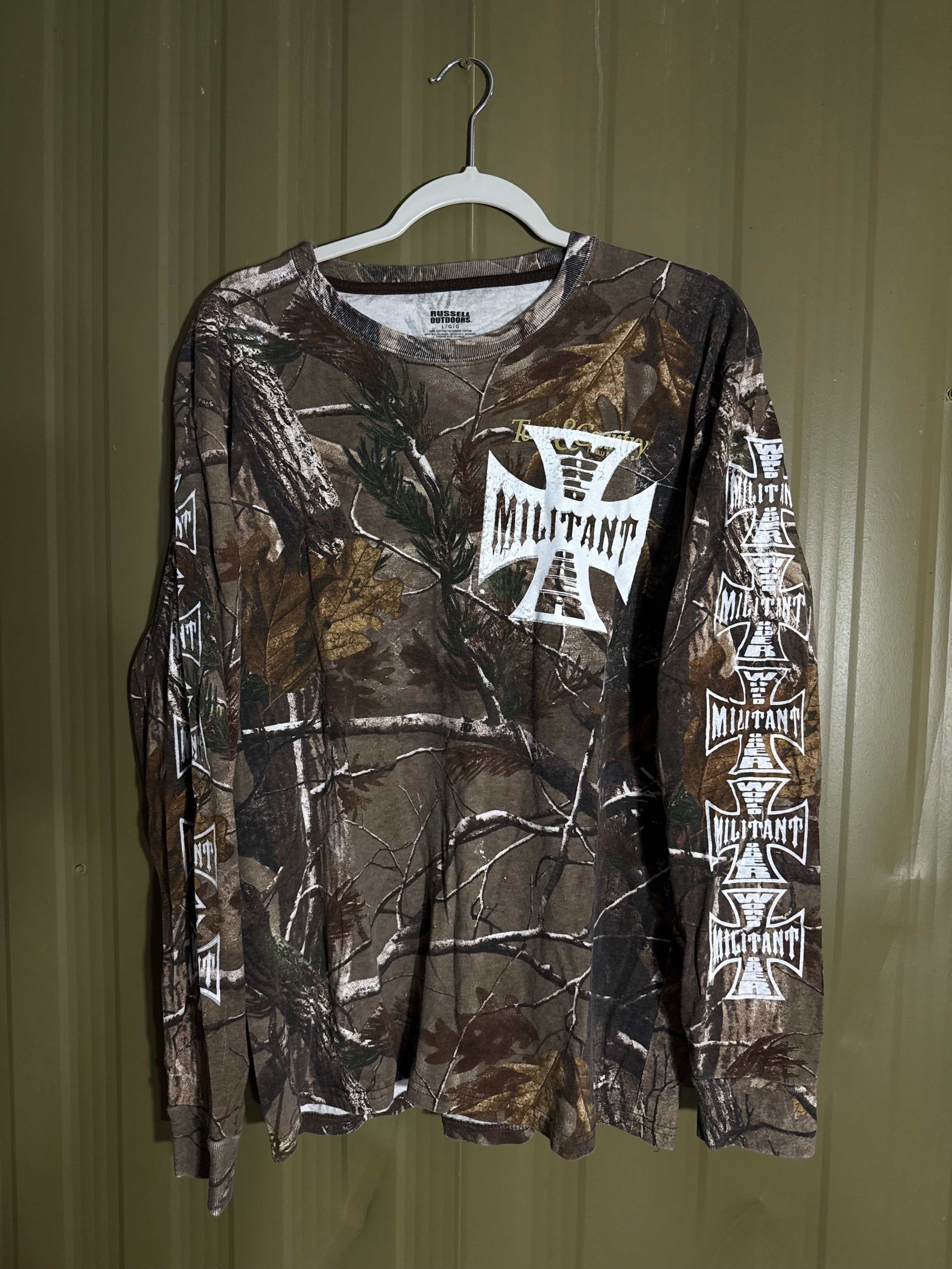 Militant Menace ‘World Order’ Camo Longsleeve Tee
