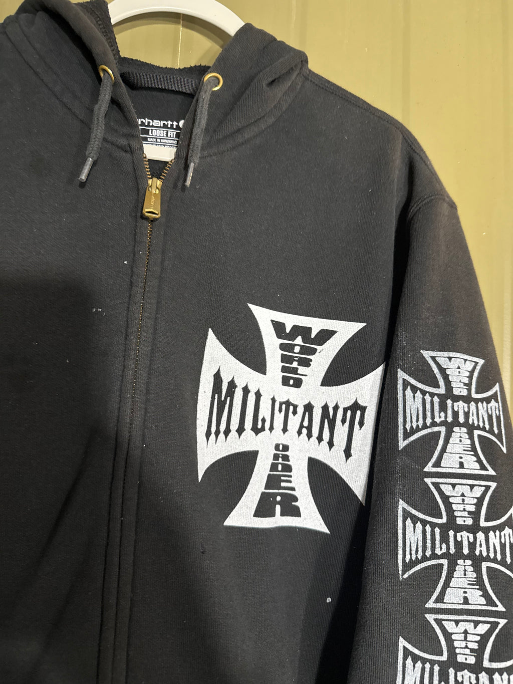 Militant Menace ‘World Order’ Faded Zip