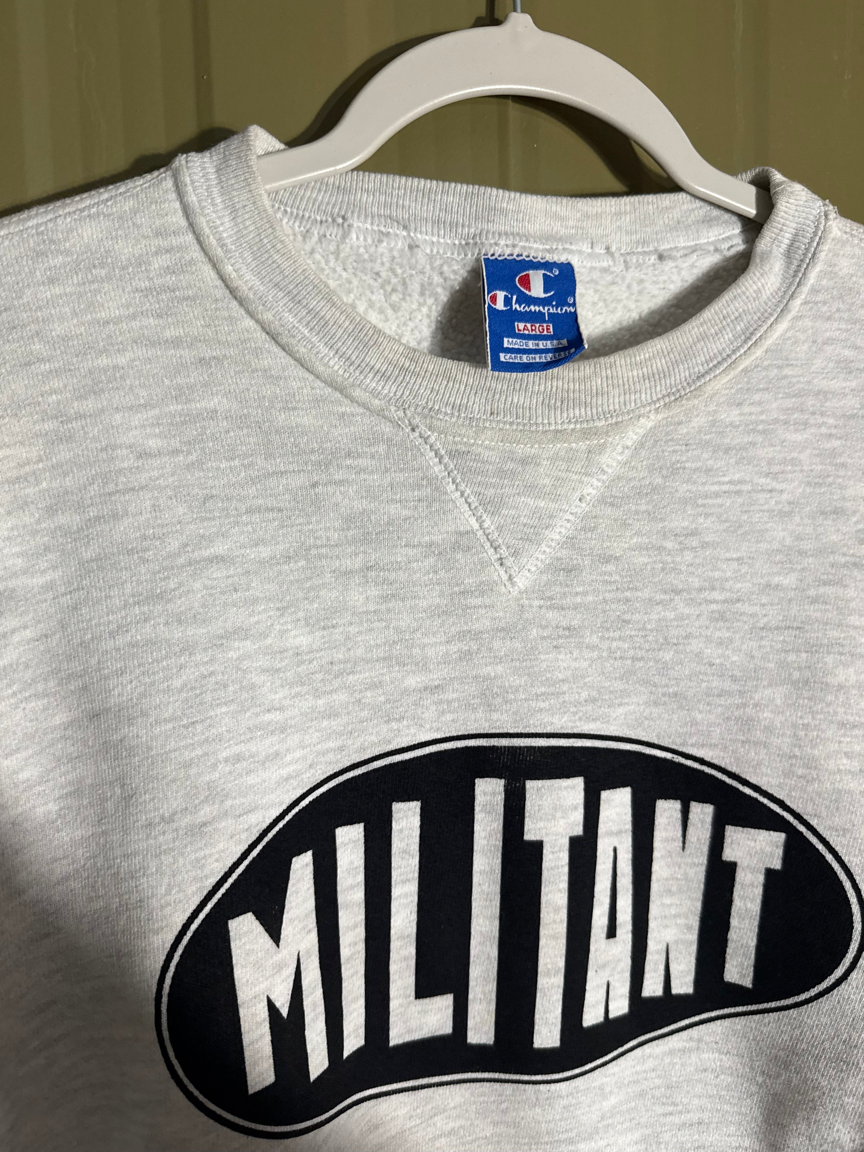 Militant ‘Oval’ Distressed Vintage Crew 1/1