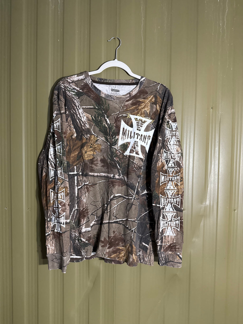 Militant Menace ‘World Order’ Camo Longsleeve Tee