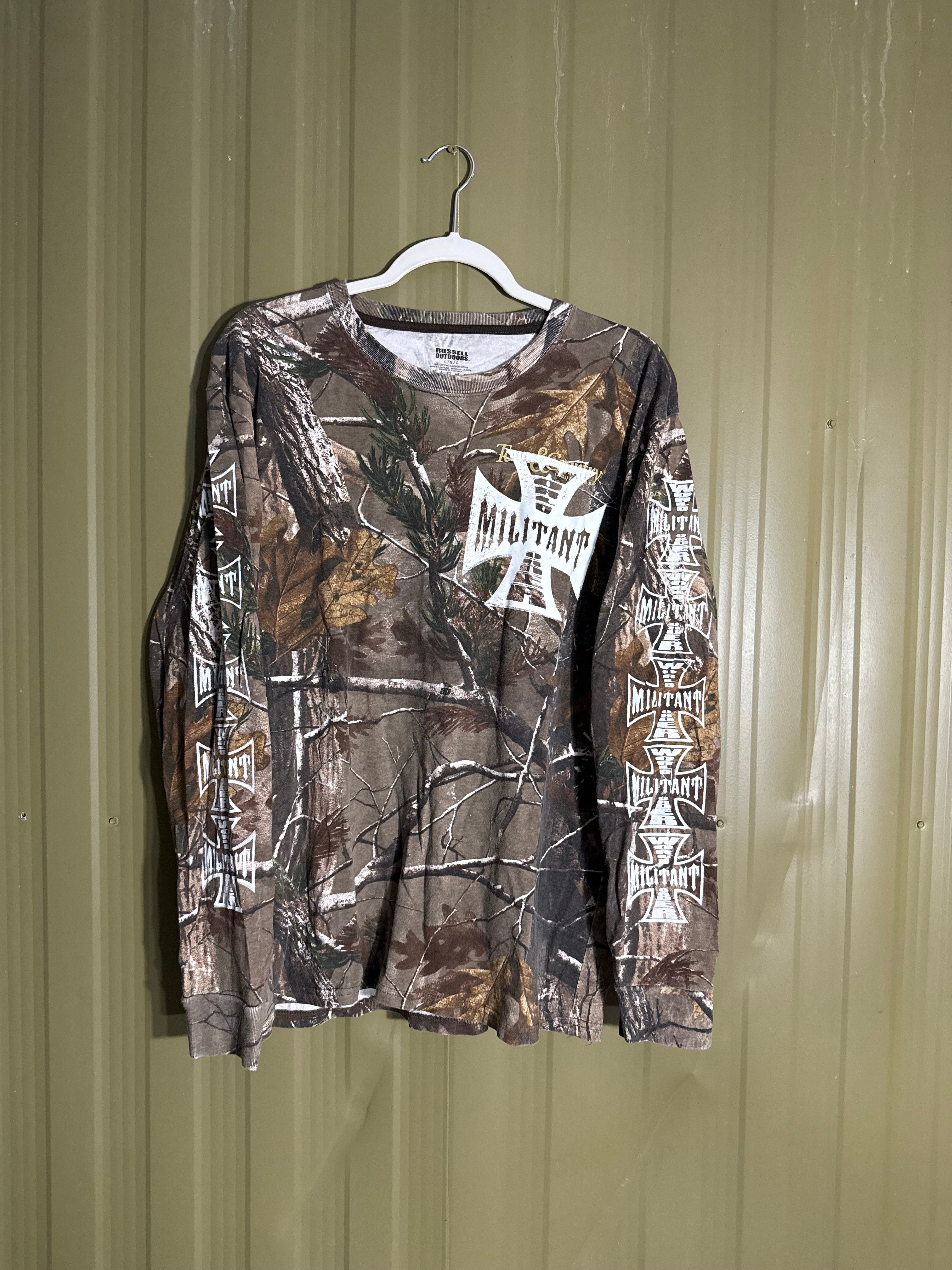 Militant Menace ‘World Order’ Camo Longsleeve Tee