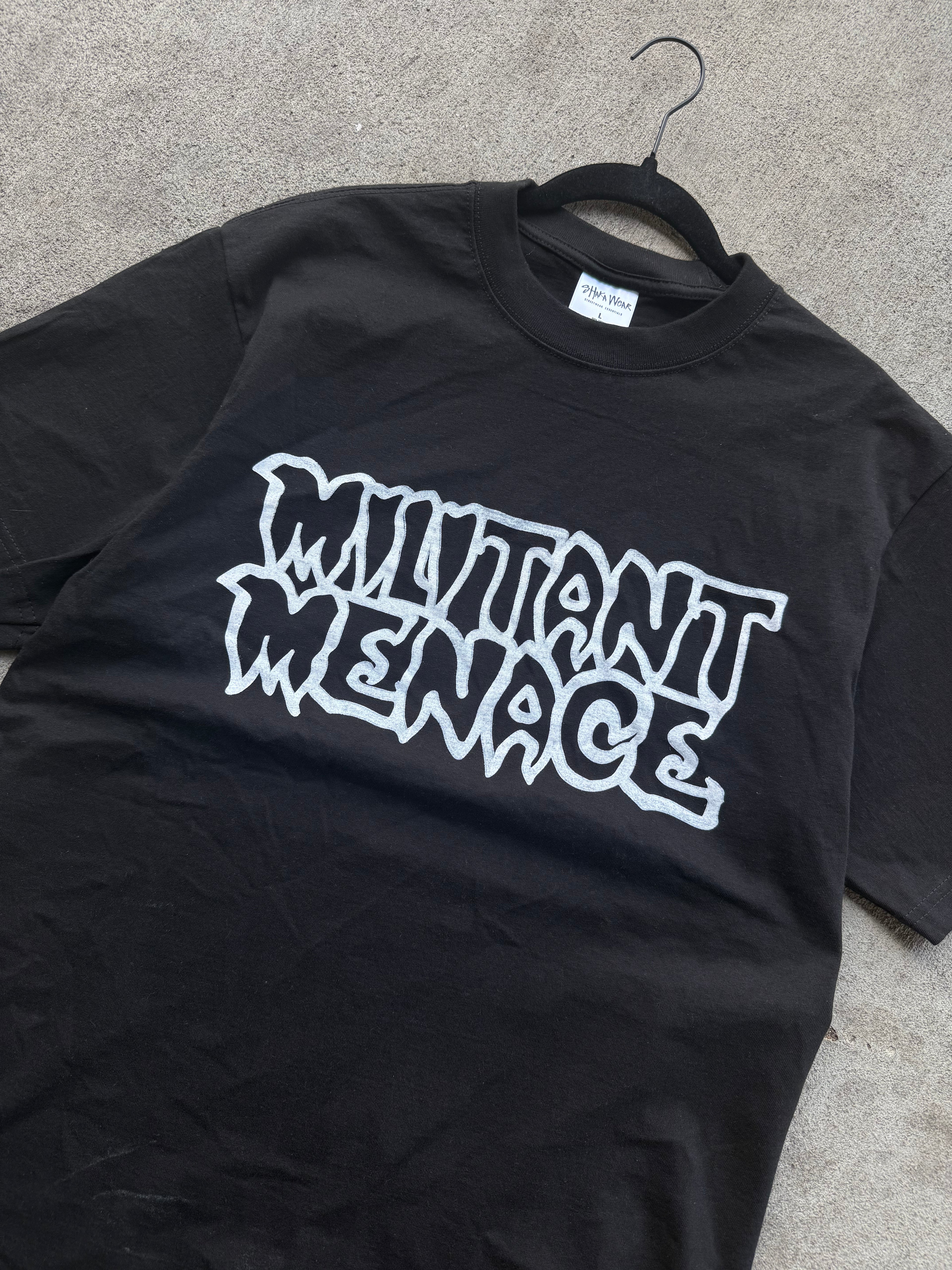 Militant Menace Spell Tee Black