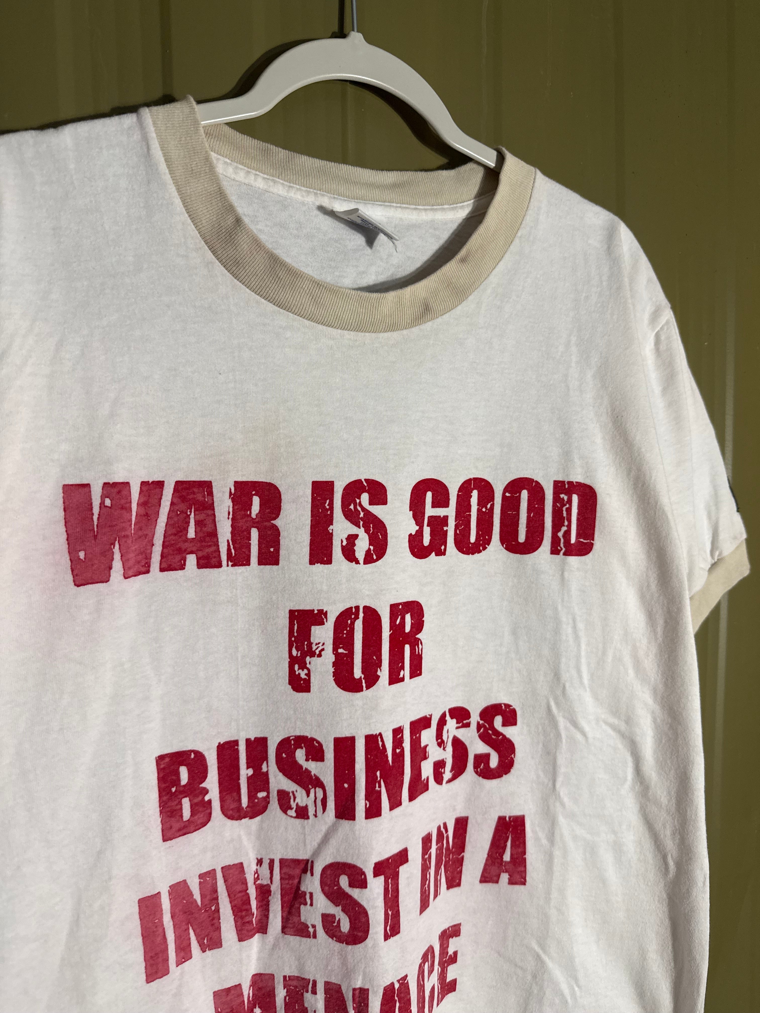 Militant Menace ‘WAR’ Bleached Ringer Tee 1/1