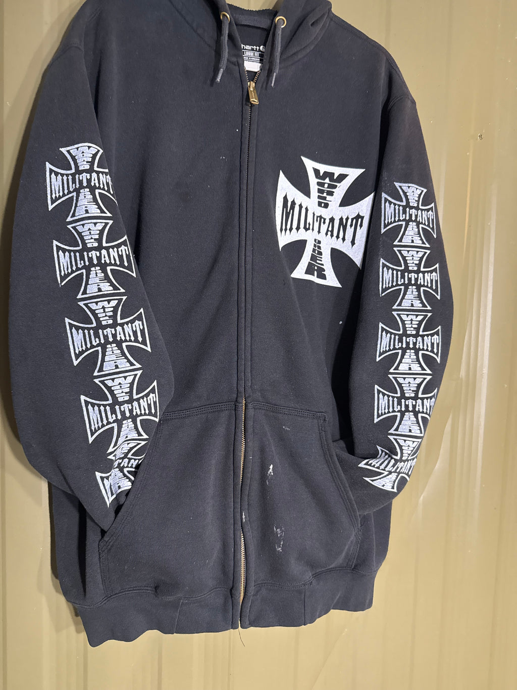 Militant Menace ‘World Order’ Faded Zip