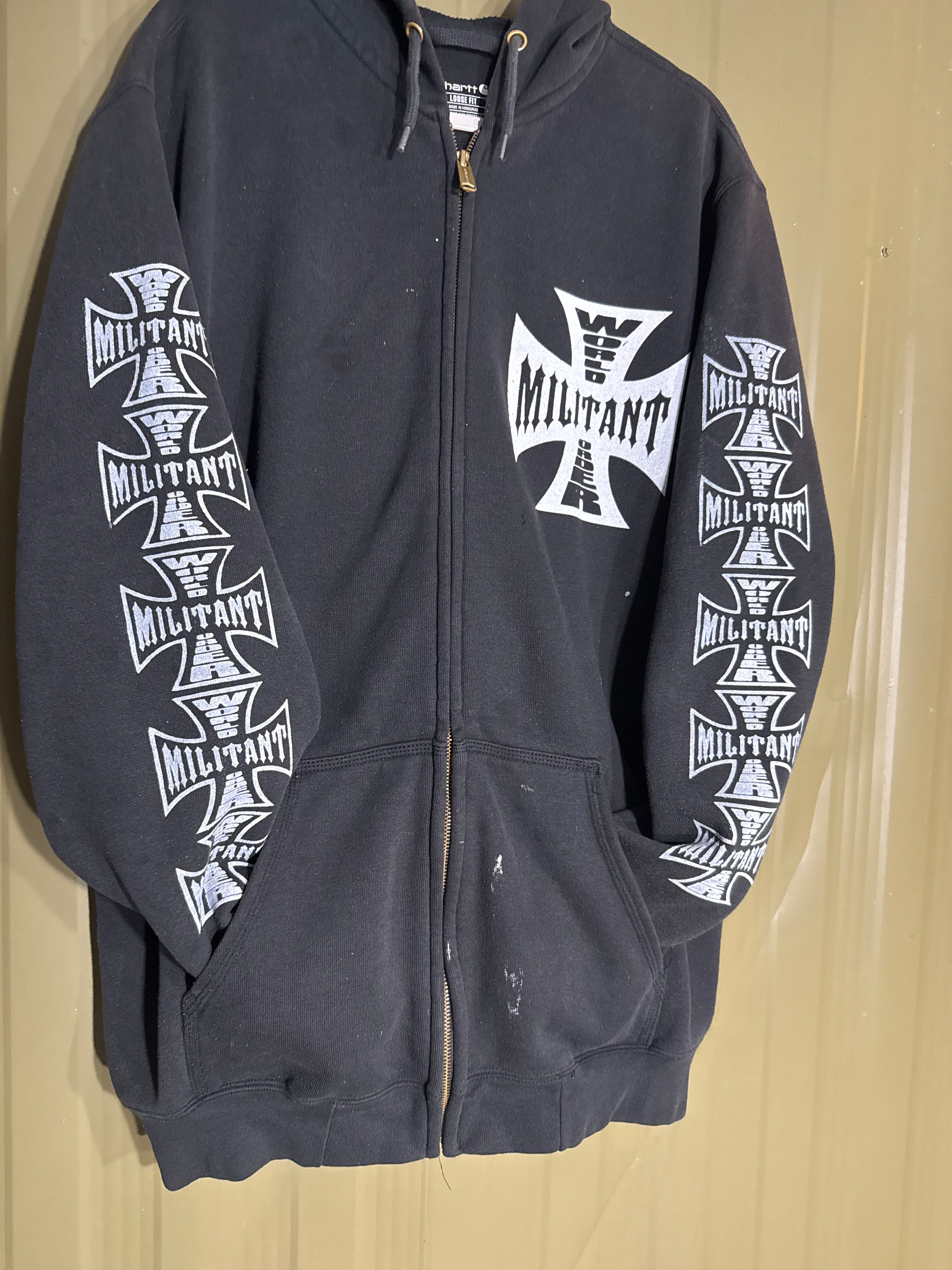 Militant Menace ‘World Order’ Faded Zip