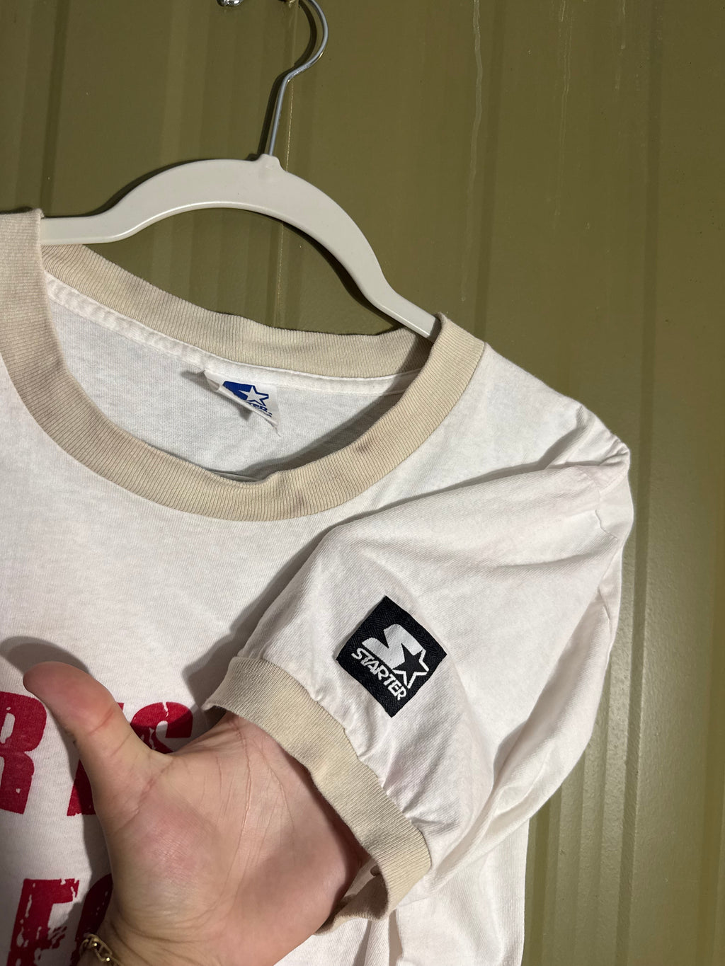 Militant Menace ‘WAR’ Bleached Ringer Tee 1/1